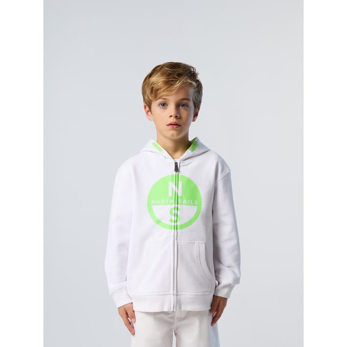 North Sails Hoodie Rits met maxi-logo