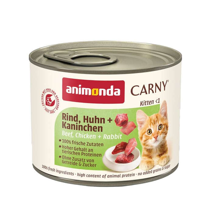 Kattenvoer Animonda Carny Kitten Kip Kalfsvlees Konijnenvlees 200 g
