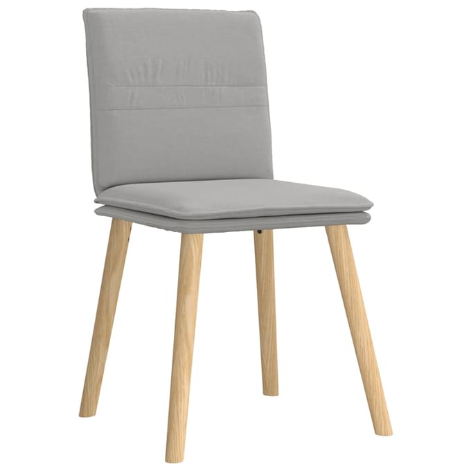 vidaXL Eetkamerstoelen 4 st stof wolk grijs