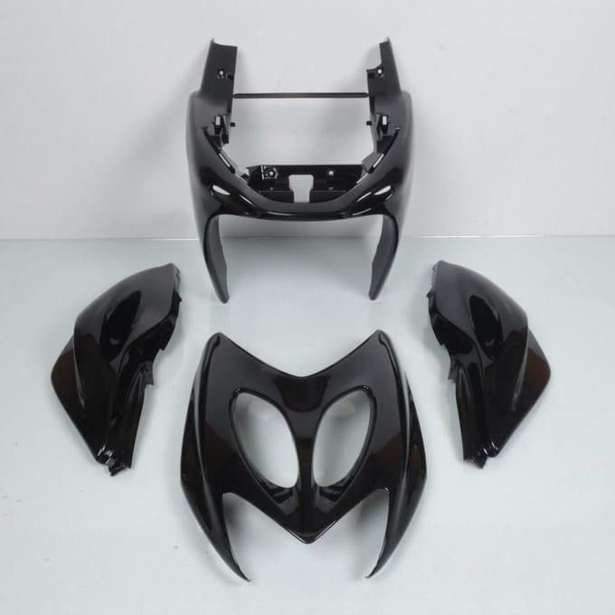 Kit carénage P2R pour scooter MBK 50 Nitro 1997 à 2020 noir brillant Neuf