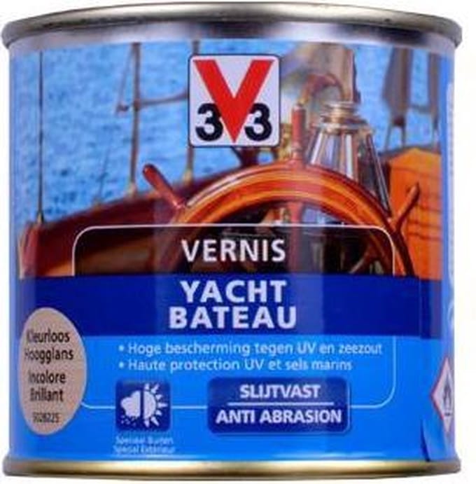 V33 Bootvernis Kleurloos Hoogglans 250ml