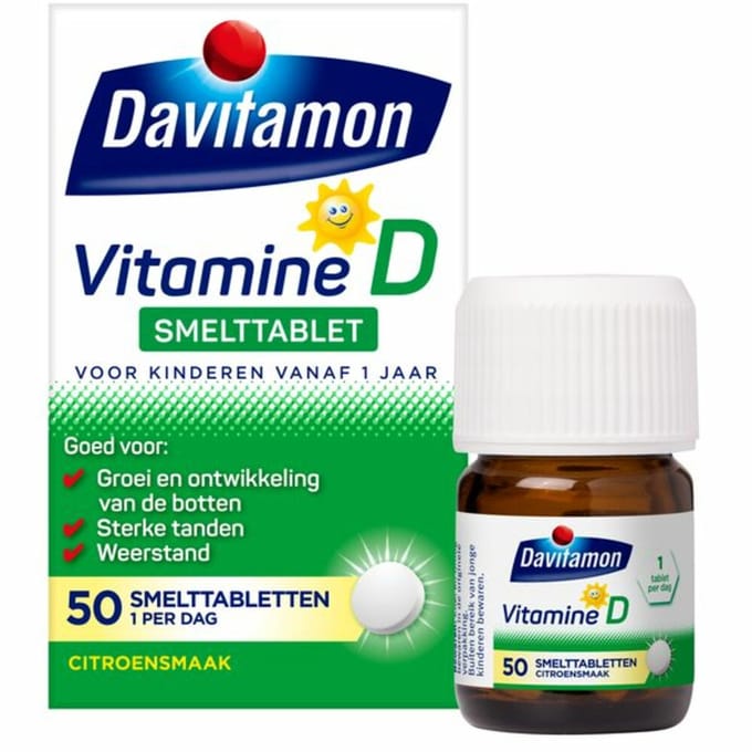 Davitamon Vitamine D Kind - 4 x 50 smelttabletten - Voordeelverpakking