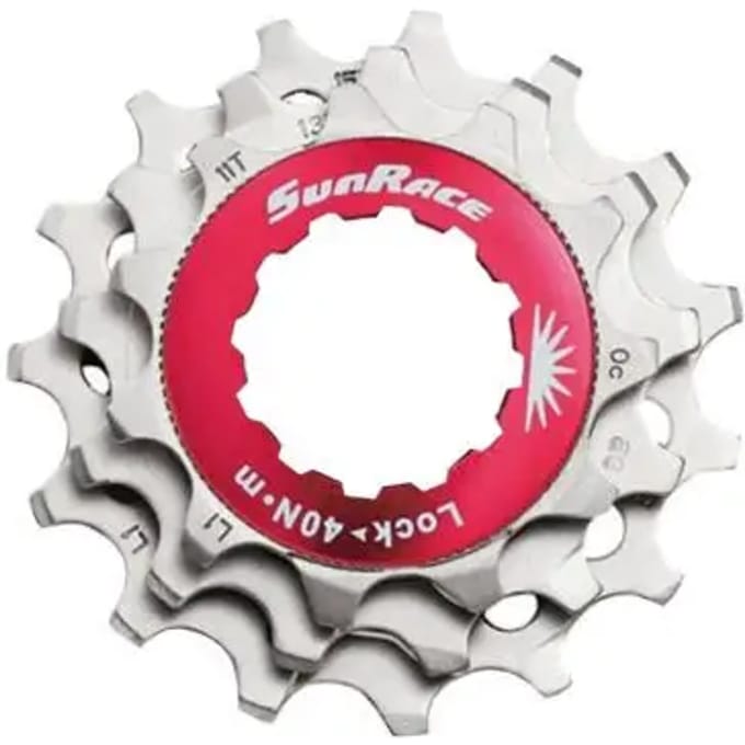 Kit 3 tandwielen voor cassette met borgmoer Sunrace 12V. 11-13-15