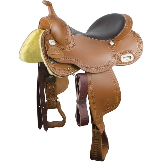 Western barrelzadel voor paard Pool's Racer