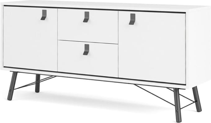 Rye dressoir 2 deuren, 2 lades mat wit.