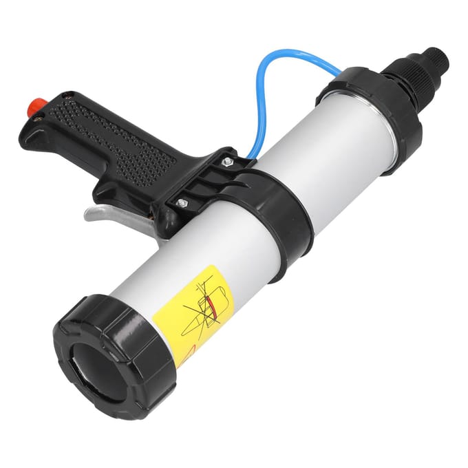 Pistolet à calfeutrer pneumatique professionnel avec régulateur de pression d'air white