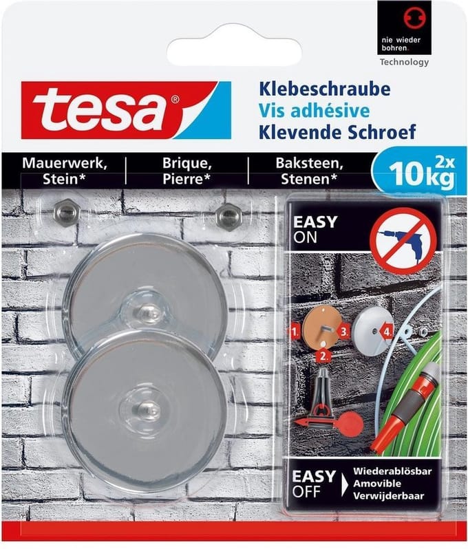 Tesa klevende schroef voor baksteen en steen