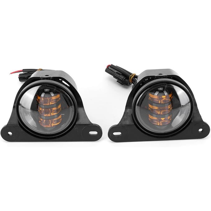 2 stuks 4 inch LED 30W 6500K Mistlampen Goud Geel Licht Geschikt voor Jeep Wrangler JK 2007 2017 gray