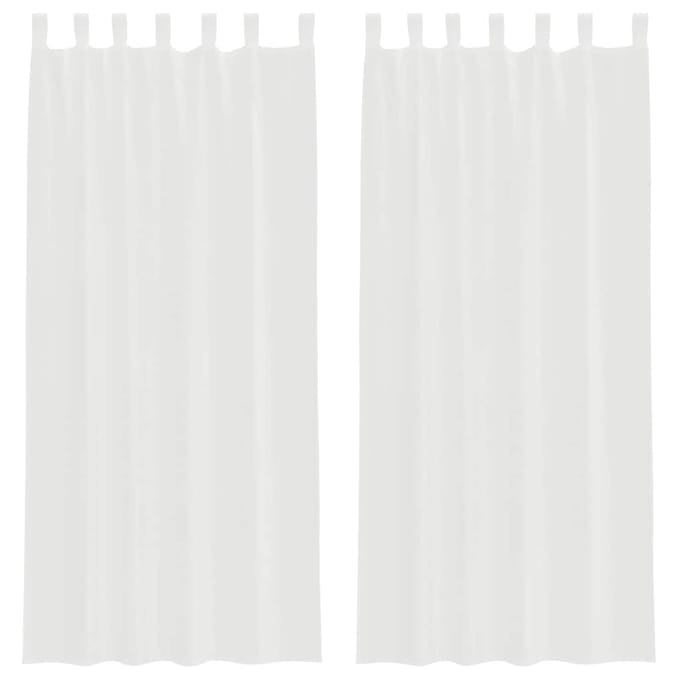 vidaXL - Voile - gordijnen - met - lussen - 2 - st - 140x225 - cm - wit