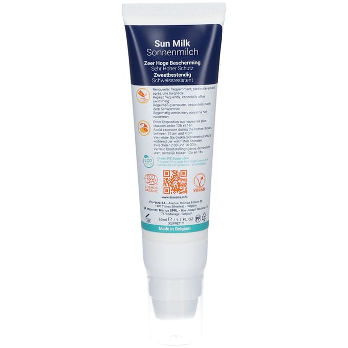 Biosolis Sport Zonnemelk SPF50+ 50 Zonnecrème