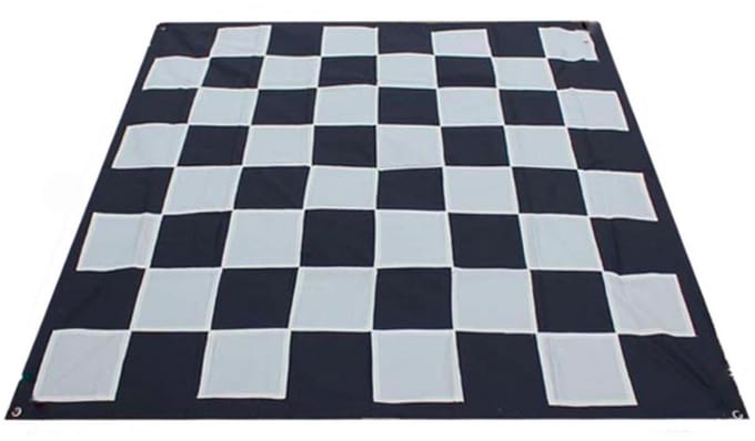 Levensgroot Schaak Dambord - 500x500 cm - Rugged Nylon met haringen
