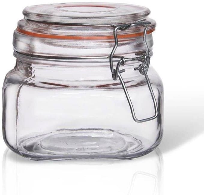 Orion - Glazen Patentpot - 500 ml - Luchtdichte Afsluiting - Met Deksel