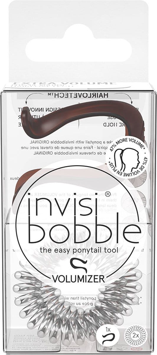 Haarelastieken Invisibobble - Volumizer Hair Tool - Transparant Bruin - Set