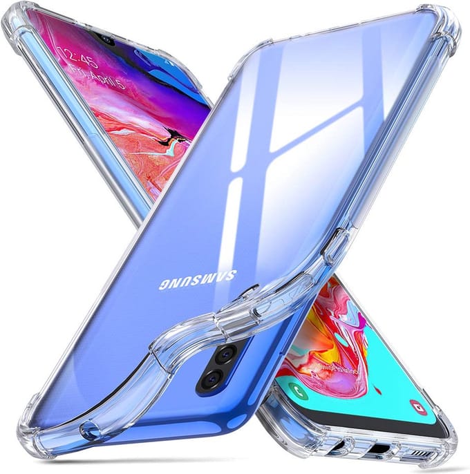 Hoesje voor Samsung Galaxy A70 backcover Shockproof siliconen Transparant