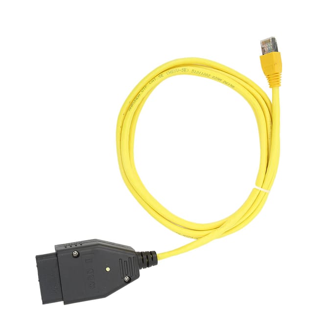 Câble d'Interface Ethernet vers OBD2 pour Modules de Ligne de Données ESYS ENET Outil de Diagnostic de Programmation Cachée pour Série 1 3 5 7 F yellow