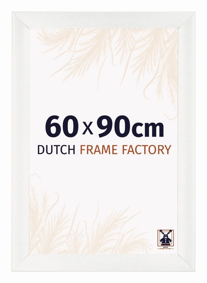 Fotolijst 60x90 cm - MDF - Wit Geveegd - Praag
