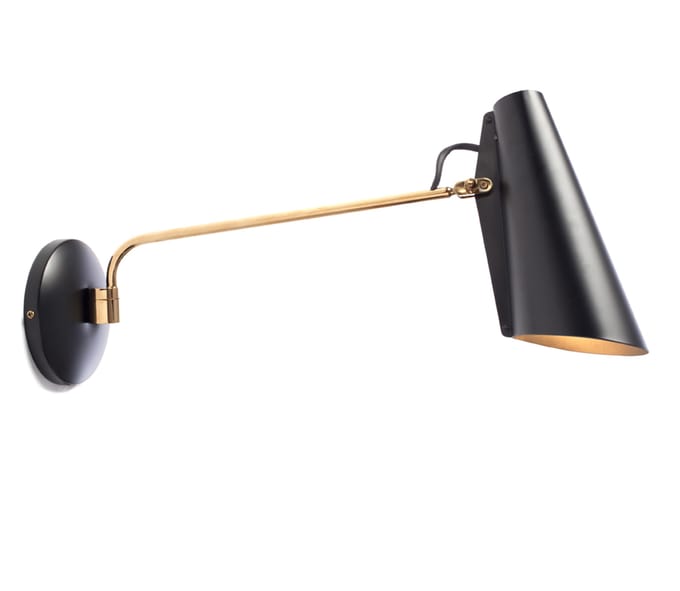 Northern - Birdy wandlamp - zwart/messing - Swing