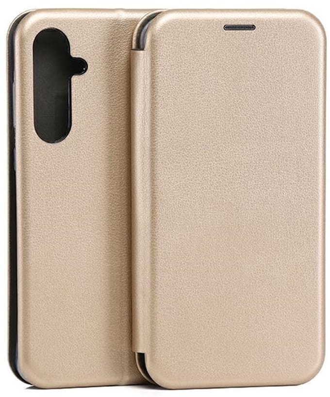Beline Book Magnetic - Samsung A35 - Gouden Etui - Magnetische Sluiting - Functie Stand