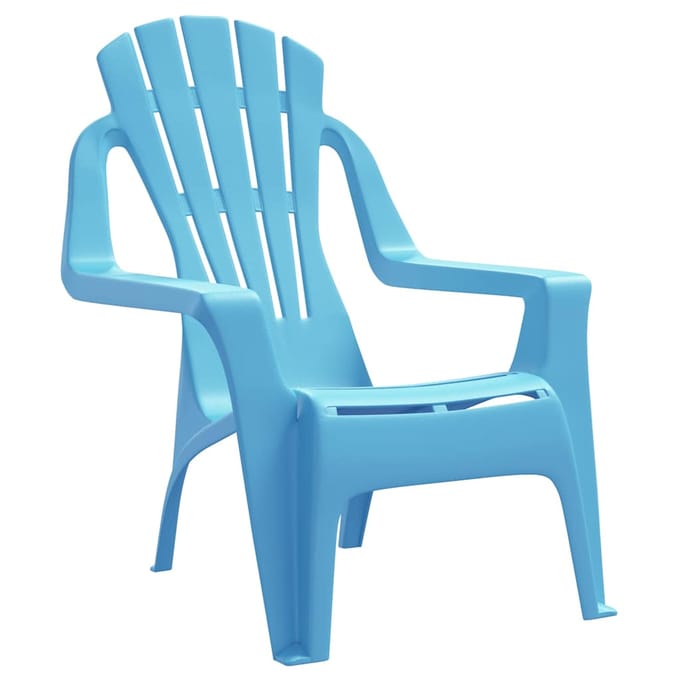 vidaXL - Kindertuinstoelen - 2 - st - hout-look - 37x34x44 - cm - polypropeen - blauw