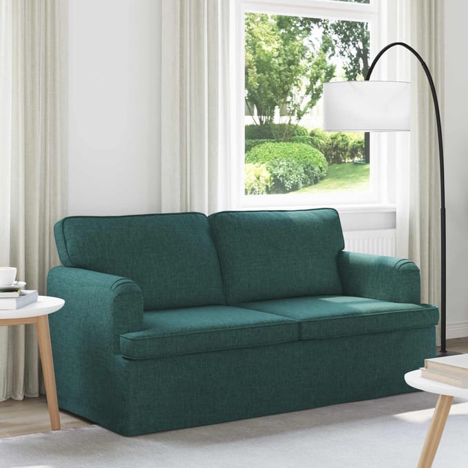 vidaXL - Bank - Donkergroen - 162 - x - 80 - x - 85 - cm - Stof
