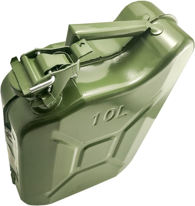 Jerrycan Groen - metaal - 10 L - groen 1 Stuks [10889B]