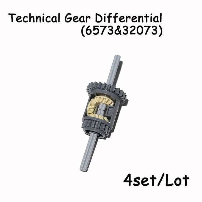 Bouwstenen Differentieel Tandwielen Zelfborgende Stenen MOC Technische Componenten Kits Frame Kit Pakket 65413 65414 62821