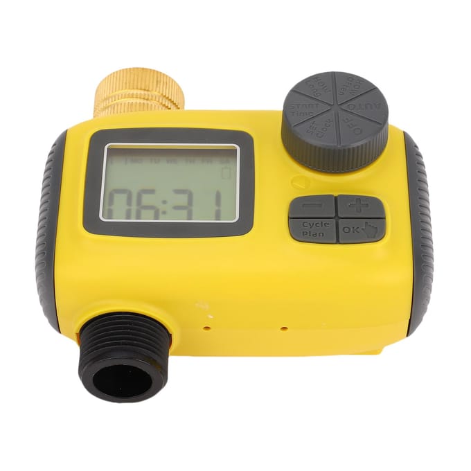 Sproeier Timer met Messing Inlaat Programmeerbare Slangtimer voor Tuin Gazon IP55 Waterdicht Regenvertraging gray