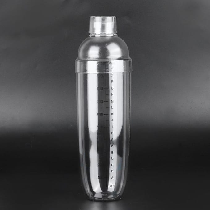 PC Cocktailshaker met Schaal Melkkan Sappen Wijn Plastic Beker voor Thuisbar Winkel 1000ml white
