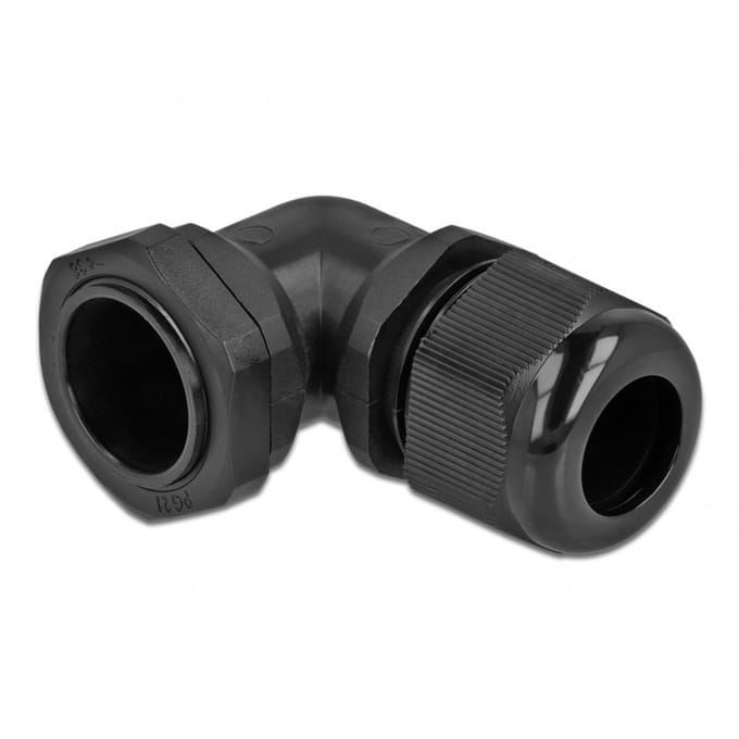 Kabelwartel | 90° haaks | PG21 | 13-18 mm | IP68 | zwart | 1 stuk