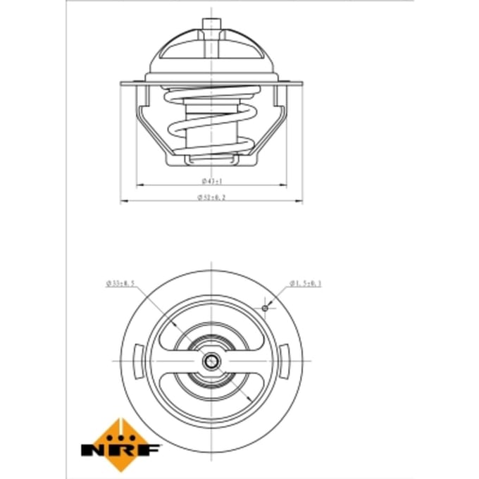 Thermostaat, koelvloeistof NRF 725181