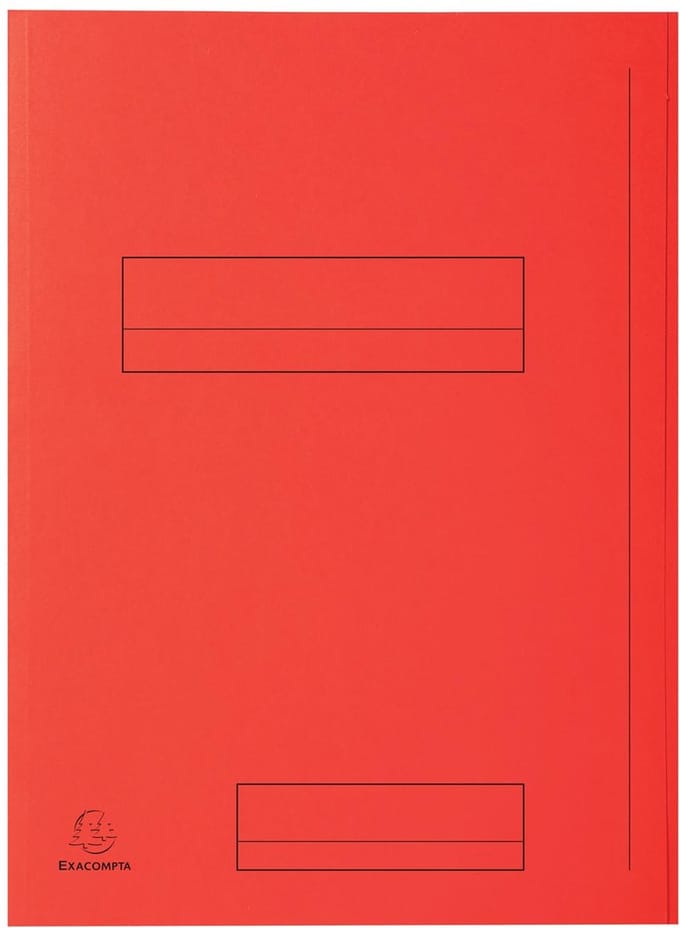 Exacompta 5x SUPER 210 - Pak van 50 mappen met 2 kleppen - 24x32cm - - Rood - 335008E