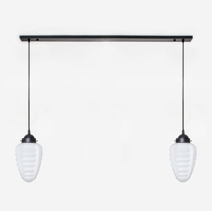 2 x Parole lampen aan plafondbalk Moonlight - Art Deco Trade