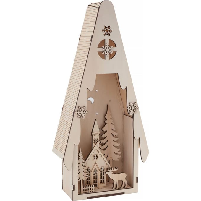 VBS Lichtjes Fir met Winter Scene, incl. LED