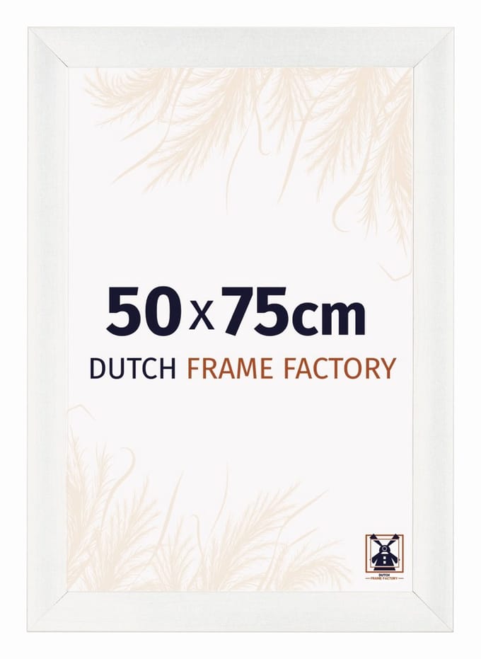 Fotolijst 50x75 cm - MDF - Wit Geveegd - Praag