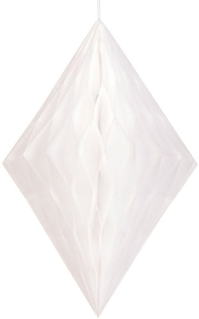 Honeycomb vierkant - Wit - 35 cm