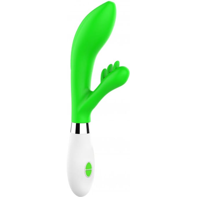 Shots - Luminous Agave - Clitoris & Vagina Vibrator green
