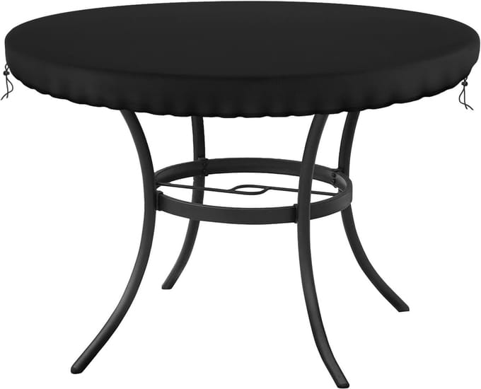 Ronde tuintafelhoes - waterdicht - Ø 106 cm - zwart