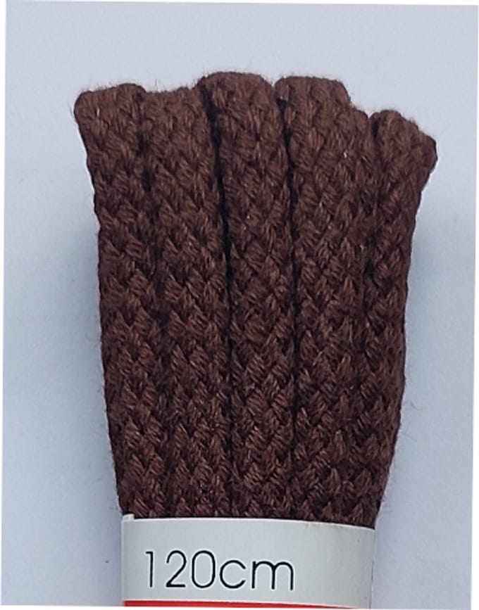 Ronilux Veter - Middel Bruin - Rond - Koord Veters - Lengte 120 cm - Dikte 4 mm - Schoenveter