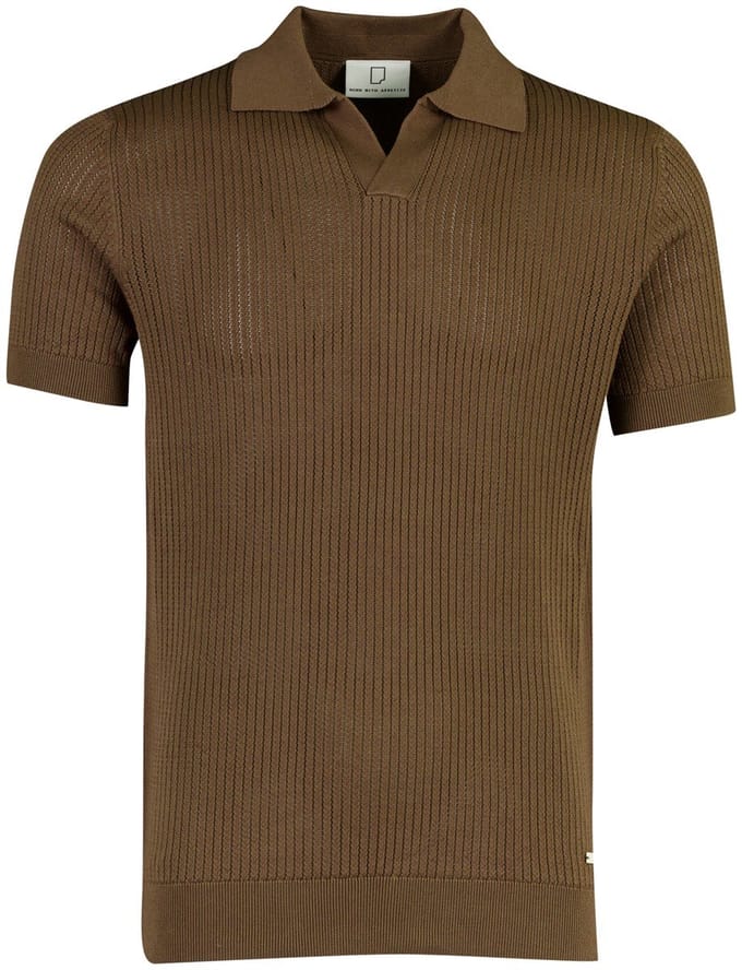 Born With Appetite poloshirt korte mouw bruin