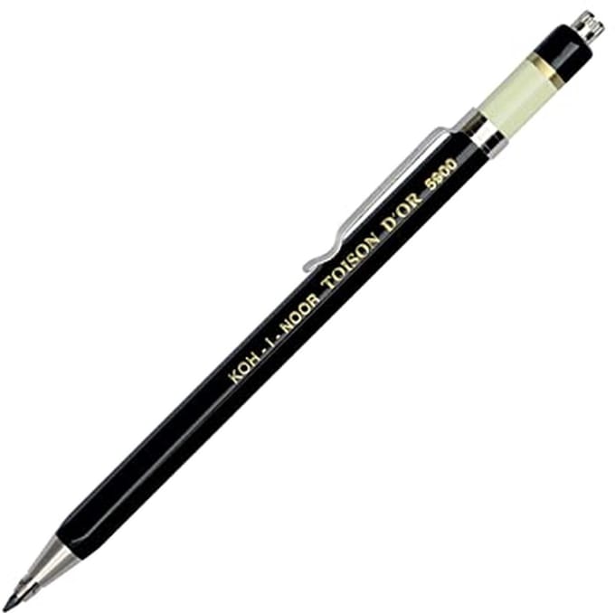 Vulpotlood Metaal - Tekenen Schrijven - Precisie Werk - Geïntegreerde Slijper - 2mm Vulling - Zwart