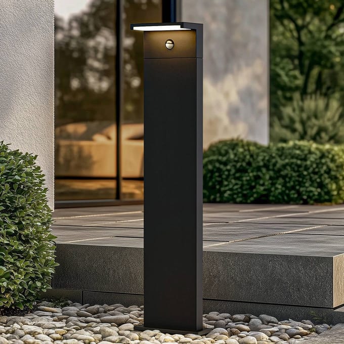 Arcchio LED tuinpadverlichting Iberion, 90 cm, antraciet, sensor