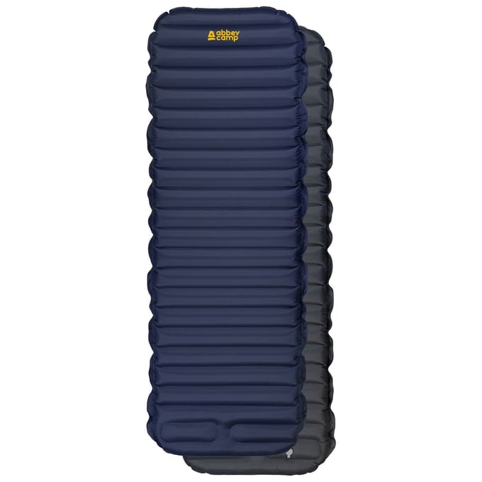 Abbey Camp Opblaasbare Slaapmaat - 195 x 70 x 9 cm - Blauw/Grijs