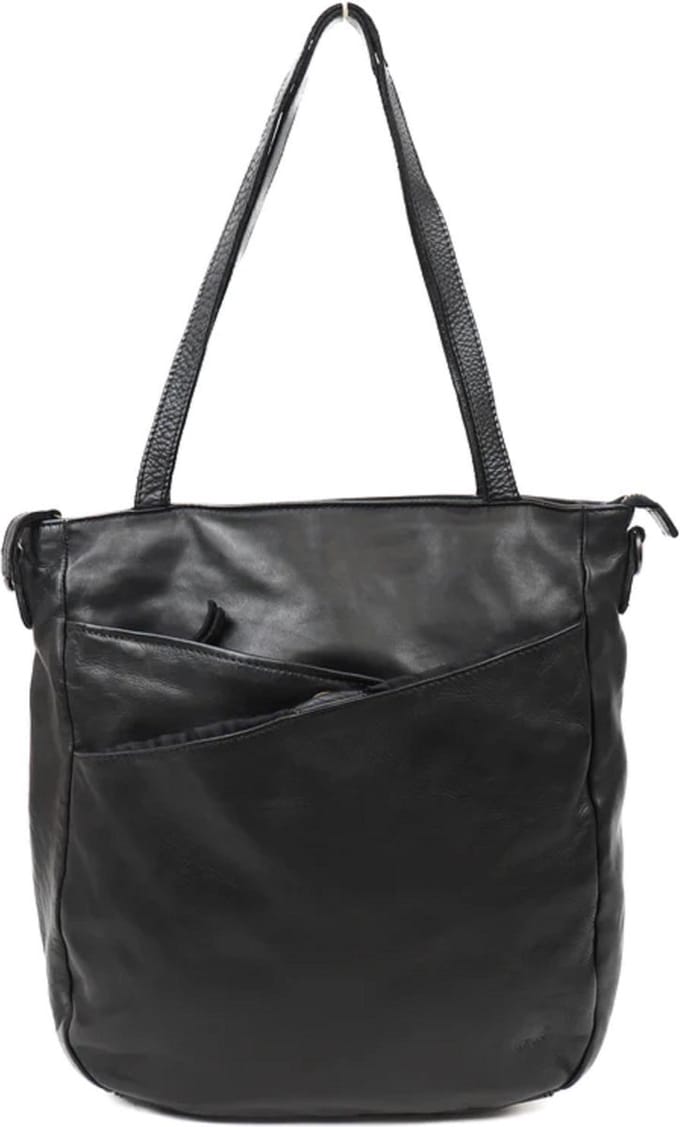Bear Design Inge Leren Shopper - Zwart
