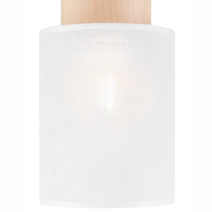 Envostar Asolita plafondlamp stoffen kap wit