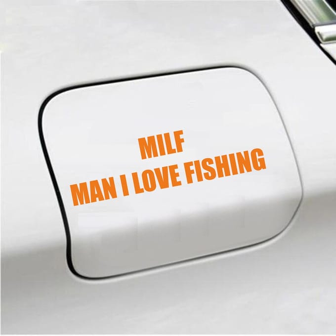 Bumpersticker - Milf - 4,1 X 14,8 - Oranje