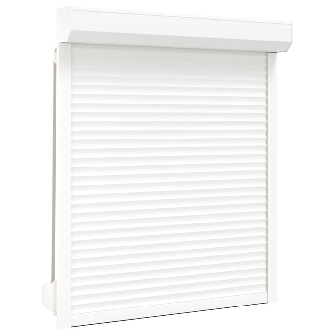 vidaXL - Rolluik - Wit - 110 - x - 130 - cm - Aluminium - en - polyurethaan