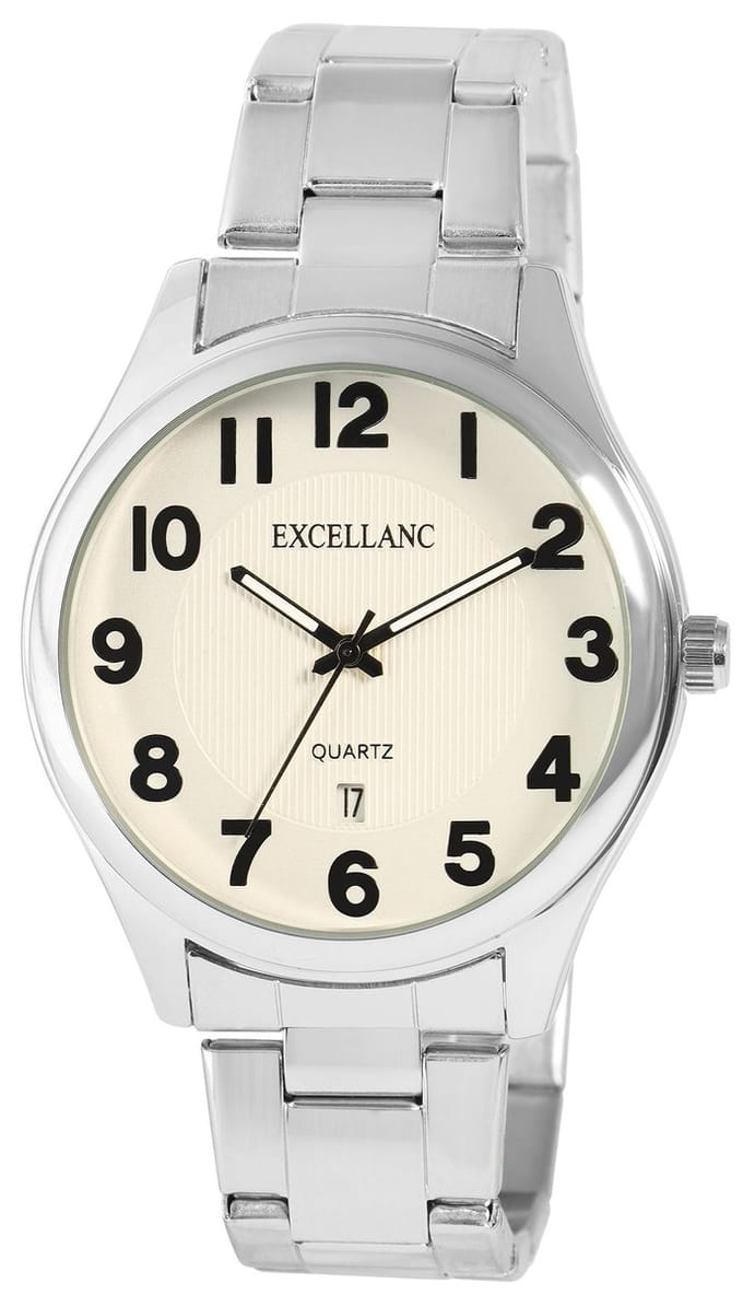EXCELLANC Herenhorloge metaal Mineralglas