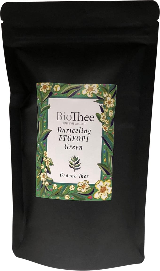 Darjeeling FTGFOP1 Green (Bio)  100 gr. premium biologische thee.