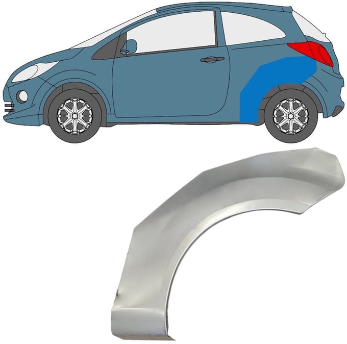 Reparatiepaneel achterspatbord voor Ford Ka 2008-2016 / Links