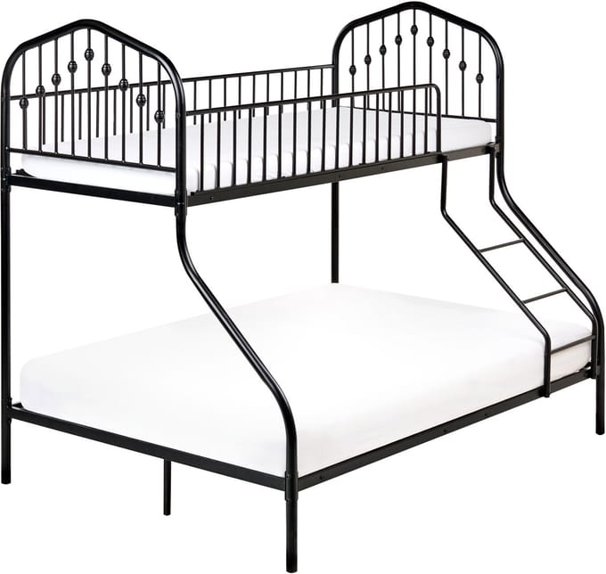 CHAMONIX - Stapelbed - Zwart - 90/140 x 200 cm - Metaal